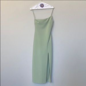 BEC & Bridge Fleur Asymmetrical Midi Avocado
